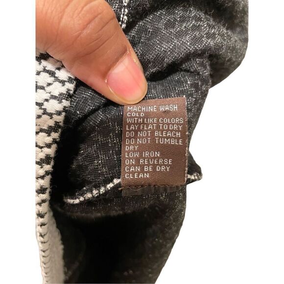 J McLaughlin Dress Women’s L 3/4 Length Bell Sleeve Knit Mini Diamond Jacquard - Picture 3 of 6